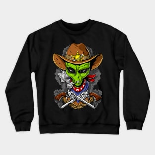 Space Alien Cowboy Crewneck Sweatshirt